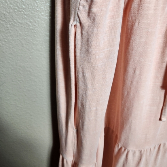 Old Navy Womens Washed Coral Tiered Slub-Knit Midi Cami Swing Dress-Size L - Picture 9 of 12